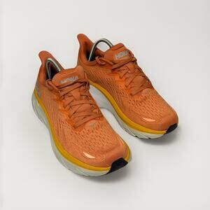 Hoka One One Clifton 8 Women’s Running Shoes Sz 8.5B Sun Baked/Shell Coral